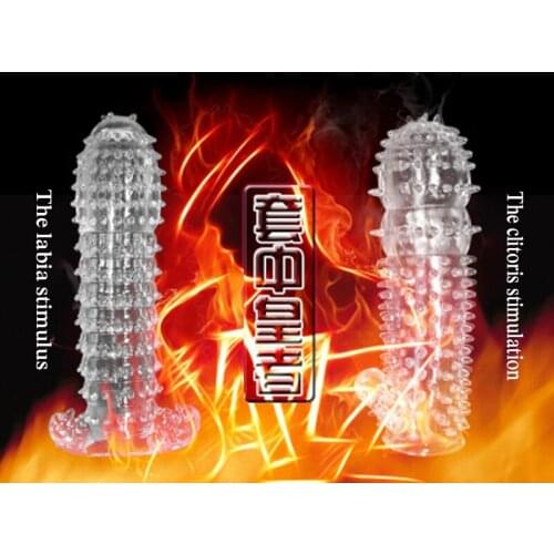 Male G Spot Crystal Spike Cover AB Cover CDE Style Sex Extension and Thickening Sex Delay to Stimulate Contraceptive Safety