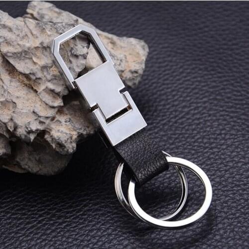 Men Women New Fashion Waist Hanging Keyring Metal Key Chain Leather Car Key Organizer Pendant Keyfob c2