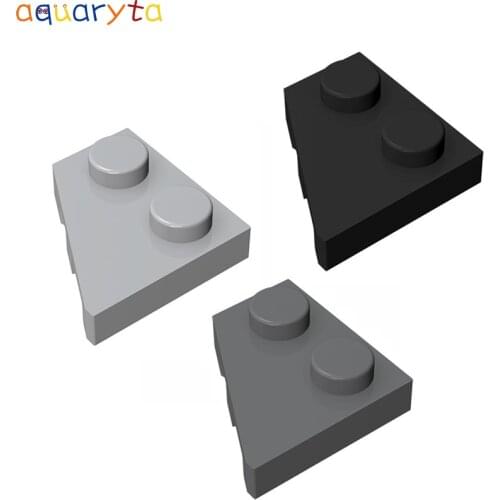 Aquaryta 40pcs Plate Wedge 2x2 (Left or Right) Blocks Parts MOC Compatible 24299 24307 DIY Creative Educational Toy for Teens