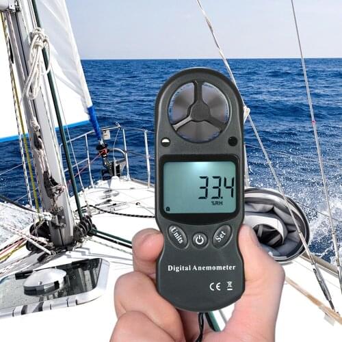 8 in 1 Handheld Digital Anemometer Wind Speed/Temperature/Humidity/Wind Chill/Heat Index/Dew Point/Barometric Pressure