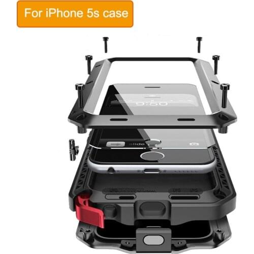 For iphone 5S Case Armor Outdoor Shockproof Aluminum Metal Cover For iphone SE 2016 Life Waterproof For iphone 5 Case Coque