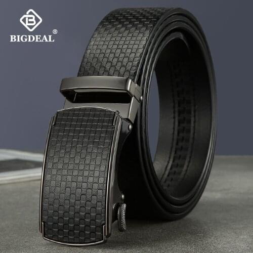 Mens Business Belt Designer Genuine Leather Strap Male Belt Automatic Buckle Belts for Men Top Quality Girdle Belts Jeans