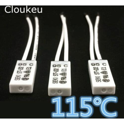 SEKI ST-22 115C Temperature Switch Thermal control 5A250V Normally Closed 115 Centigrade