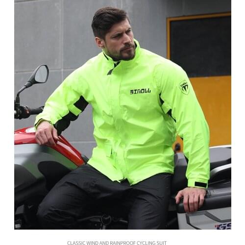Waterproof Motorcycle Rain Coat Rain Pant Outdoor Thicken Rainstorm Hiking Poncho Adulto Regenjas Household Merchandises BE50rc