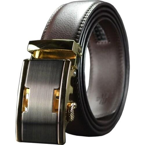 Genuine Leather Belts for Women Golden Automatic Buckle 2020 Fashion Luxury Male Waist Jeans Cummerband
