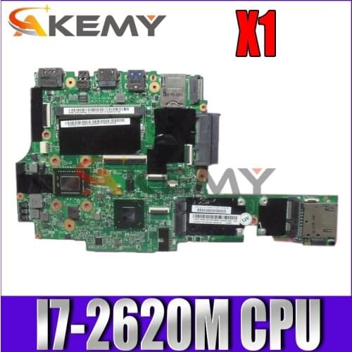 Akemy FRU 63Y1680 For lenovo thinkpad X1 systems board 48.4N405.021 SR041 I7-2620M cpu onboard DDR3 QM67