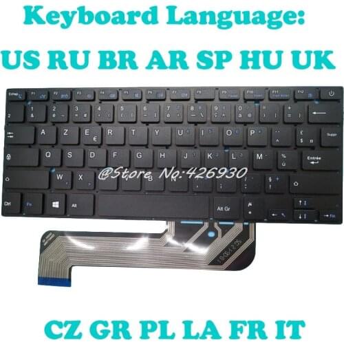 AR SP UK CZ GR Keyboard For Direkt-Tek DTLAPC14-1 14" Ultra Slim English US Russia RU Brazil BR LA FR IT German Poland NO Frame