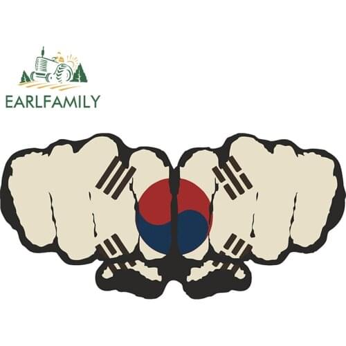 EARLFAMILY 13cm x 6.7cm for South Korea Camper Assessoires Car Stickers Car Refrigerators Decal Funny RV Vinyl Motorcycle Decor