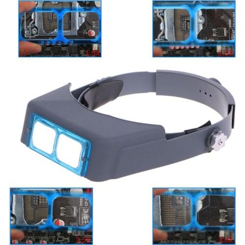 Head-mounted Welding Repair Magnifier Head Band Optivisor Eye Loupe 4 Lens