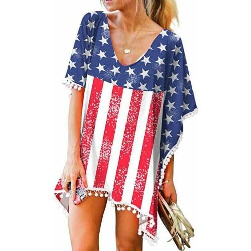 Hot Summer Sexy Womens Chiffon Bikini Cover Up Female Beach Swimwear Printed Bathing Dress Outfits One Size