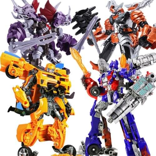 20CM New Transformation Toy Car Movie 5 Robot Action Figure Plastic Model Toys for Children Boys Birthday Gift Original Box