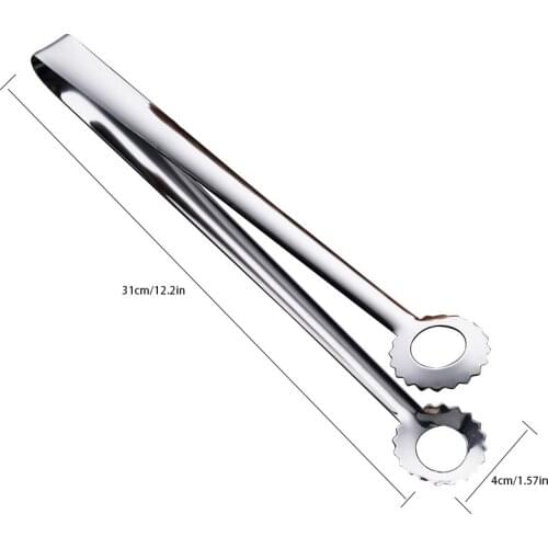 Justdolife Tong Stainless Steel Cute Food Tong Serving Tong Bread Clip Cooking Tool Kitchen Cooking Salad Serving BBQ Tongs