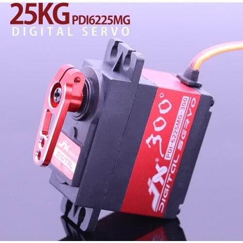 JX PDI-6225MG-300 Degree 25KG Metal Gear Digital Standard Servo CNC Aluminium Middle Shell for Robot Mechanical Arm Arduino DIY