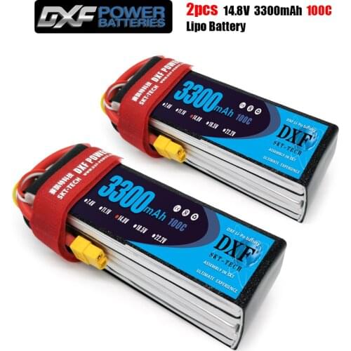 DXF 3300mAh 14.8V 100C-200C Lipo battery 4S XT60/DEANS/XT90/EC5 For AKKU Drone FPV Truck four axi Helicopter RC Car Airplane