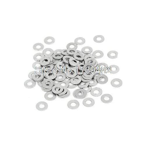 100pcs 7mmxM3x0.5mm Metal Round Flat Fastener Washer Spacer for Motherboard