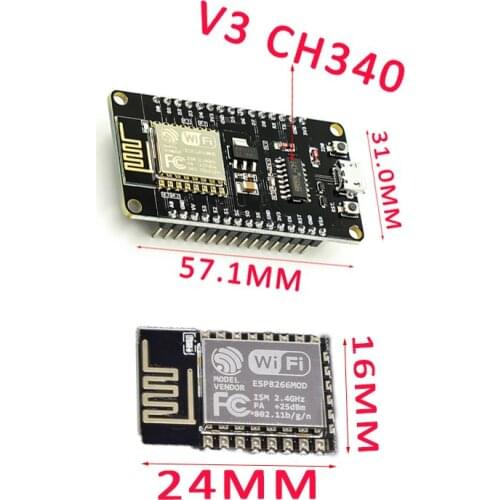 Wireless Module NodeMcu V3 CH340 Lua WIFI Internet Of Things Development Board ESP8266 With Pcb Antenna And USB Port For Arduino