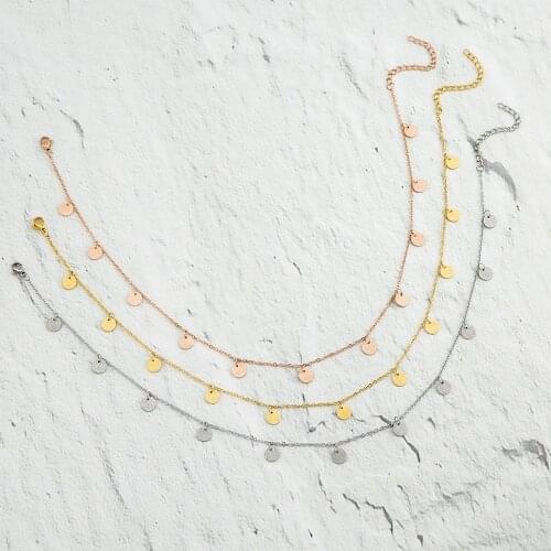 Wholesale Sparkling multi-Round Choker Necklace with Stainless Steel 6mm Small Sparkler Malihini kalea Pendant 10pcs/lot