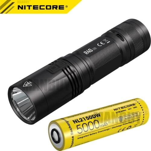 SALE NITECORE R40V2 FlashLight 1200 LMs CREE XP-L2 V6 LED Rechargeable Battery Gear Outdoor Search Hand Lamp FREE SHIPPING