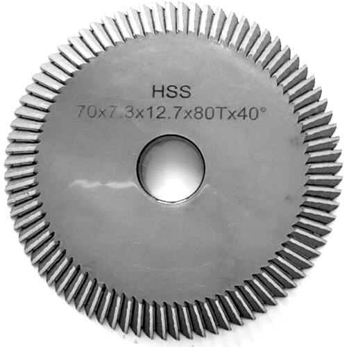 HSS 70mm x 7.3mm x 12.7mm For Key Machine Cutting Wheel Cutters Blade Disk