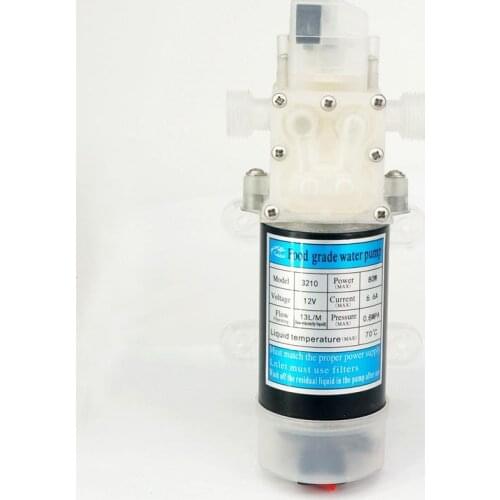 1/2" BSP DC 12V 80W Self-priming Diaphragm ABS Food Grade Pump 480L/H Milk Red Wine