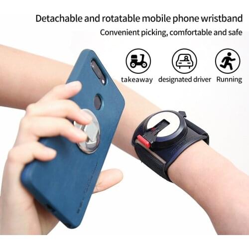 Detachable and Rotatable Running Wristband Phone Holder Gym Accessories Men Outdoor Sports Wrist Bag Running Cellphone Arm Band