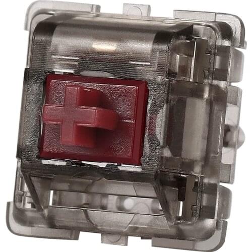 DUROCK Burgundy Light Tactile Switches 67g Spring 5 Pins RGB Mechanical Keyboard Keyswitch (MX Brown Alternative)