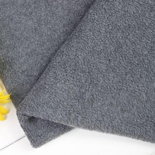 Dark Gray Polyester Polar Fleece Fabric anti-pilling one-side Fleece fabric Handmade Fabric By The Yard Free shipping