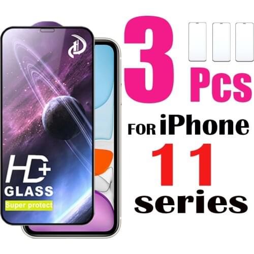 3 Pack HD+ Screen Protector For iPhone 11 Pro Max XR Tempered Glass Protective Film