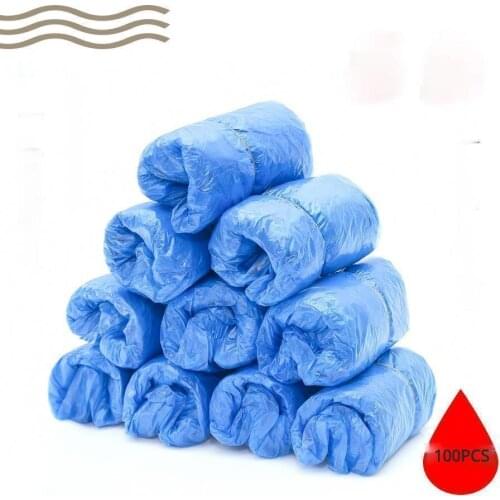 100Pcs Shoe Covers - Disposable Hygienic Boot Cover for Household, Construction, Workplace, Indoor Carpet Floor Protection
