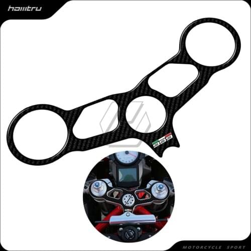 3D Carbon-look Upper Triple Yoke Protector Tank Pad Case for Ducati 999 Models