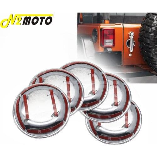 5pcs Door Handle Recess Guard Bowl for Jeep Wrangler 2007-2017 JK 4-Door Car Outside Door Handle Recess Guard Cover Trim