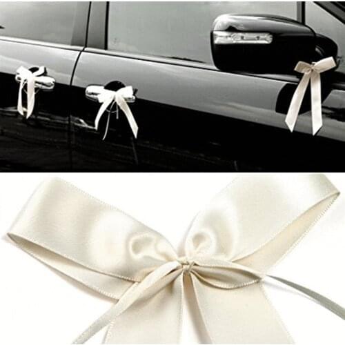 50pcs/pack Delicate Wedding Pew End Decoration Bowknots Ribbon Bows Party Cars Chairs Decoration Bowknots