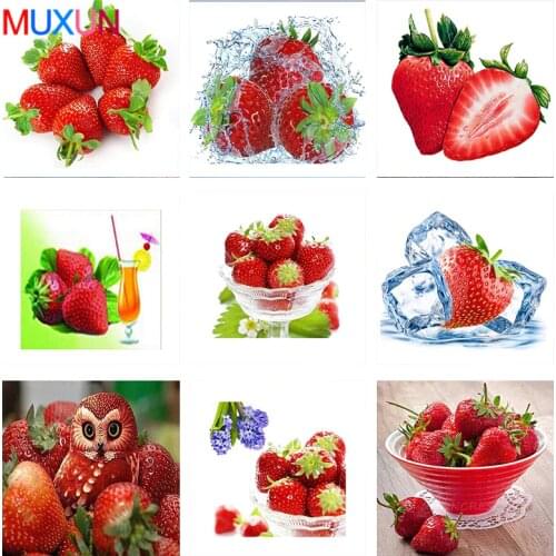 Diy 5D Full Diamond Painting Strawberry Diamonds Embroidery Cross Stitch Kits Home Decoration Mosaic Patterns Rhinestones Rp608