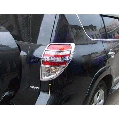 Free shipping 2009-2012 For Toyota RAV4 TailLight Cover/rear lamp cover with3M glue with strong stick (High quality ABS Chrome)