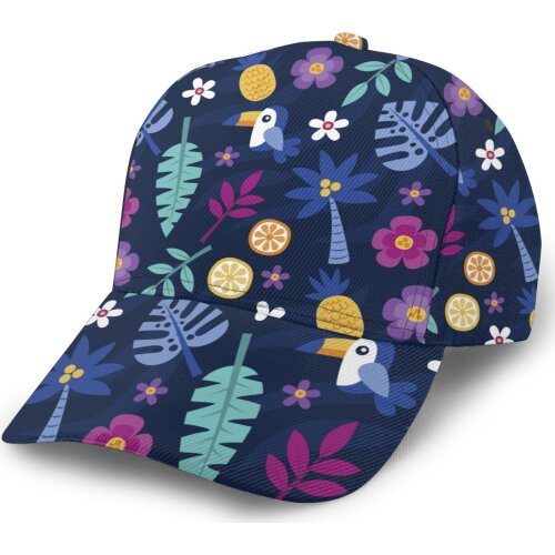 Tropical Flower Leaves Outdoor Sport Caps Baseball Hat Men Women Visor Cap Baseball Cap Street Hip Hop Caps
