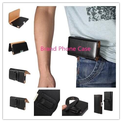 Black Holster Leather Smooth/rough Pattern PU Phone Belt Clip case for Philips Xenium W3568 Cell Phone Accessories Pouch Case 4