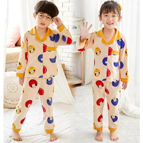 Girls Pajamas for Children Autumn Long Sleeve Cotton Boys Homewear 2020 Spring Cotton Girls Pyjamas Set Kids Christmas Sleepwear