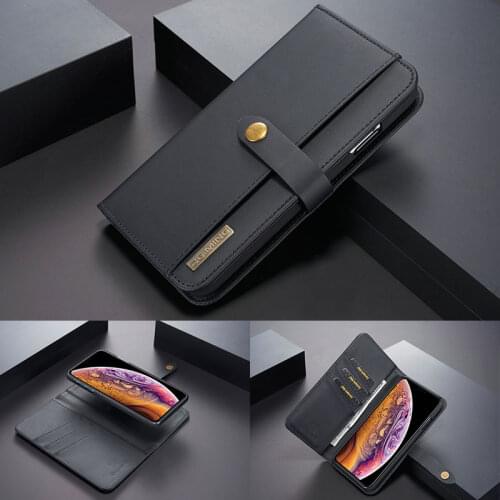 DG.Ming Flip Genuine Leather Case for Iphone 6S 7 8 Plus Magnetic Card Slot Stand Wallet Cover for Iphone XS Max XR X Case Coque