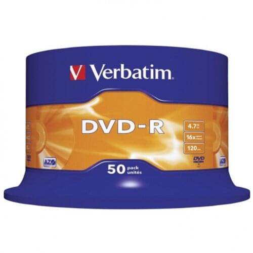 DVD-R 16X VERBATIM AZO EN TARRINA 50 UDS