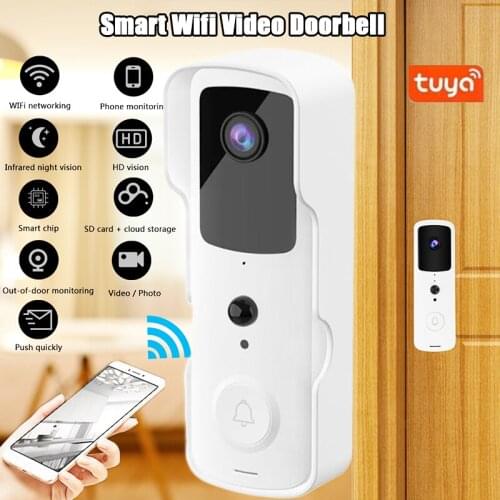 Tuya WiFi Doorbell 1080P HD Waterproof Camera Visual Intercom Door Bell Wireless Home Security IP Night View V30 For Apartments