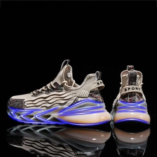 Blade Running Shoes for Men Breathable Mesh Sneakers Antiskid Damping Outsole High Quality Sport Shoes Training Jogging Shoes