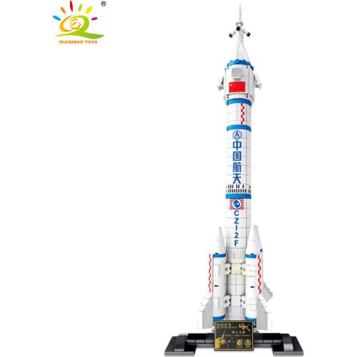 HUIQIBAO 904PCS City Space Aviation Manned Rocket Building Blocks Satellite Launch Aerospace Bricks Figures Toys For Children