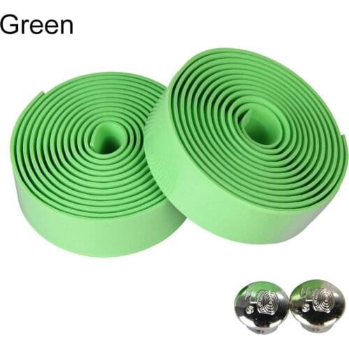 2Pcs Bicycle Handlebar Tape Cycling Accessories Road Bike MTB Sports Bicycle Handlebar Rubber Tape Wrap with 2 Bar Plug