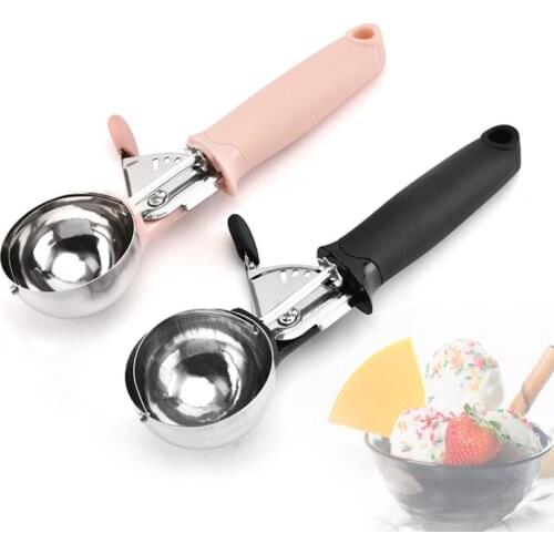1Pcs Ice Cream Spoon Yogurt Cookie Scoop Non-stick Ice Ball Maker spoon Kitchen Gadgets Ice Cream Tools Fruit Watermelon Spoon