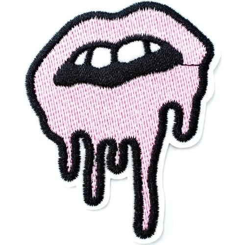 Mouth (Size:5.5x6.6cm) DIY Cloth Badges Mend Decorate Patch Jeans Bag Hat Clothes Apparel Sewing Decoration Applique Patches
