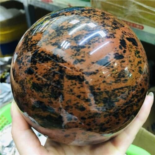 Natural gem ball, red obsidian quartz crystal ball, used for healing ball