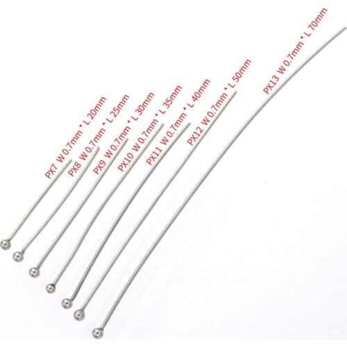 50pcs Stainless steel Ball head Pins Bead Needle Findings Necklace For Jewelry Making Bracelet DIY Supplies Accessories