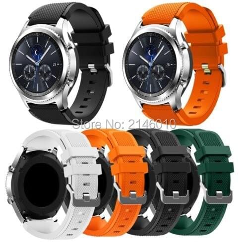 Replacement Watch Band Soft Silicone Sport Strap Wristbands for Samsung Gear S3 Frontier/S3 Classic