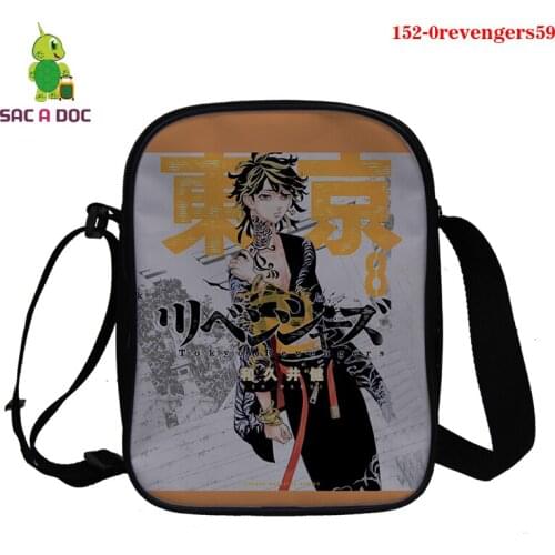 Japan Anime Tokyo Revengers Shoulder Bag Zipper Women Messenger Bag New Design Women Bag Men Simple Handbag Anime 3d Print Tote