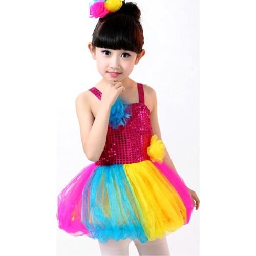 Girls Sequined Ballroom Jazz Modern clothes Hip Hop DanceCompetition Costume Set Dance wear Dancing Outfits
